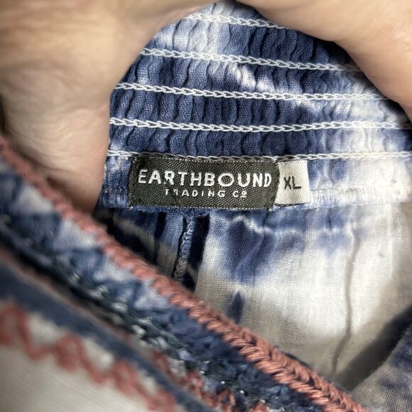 Earthbound Trading Tie Dye Embroidered Layered Skirt Women’s XL Lined - Picture 7 of 9